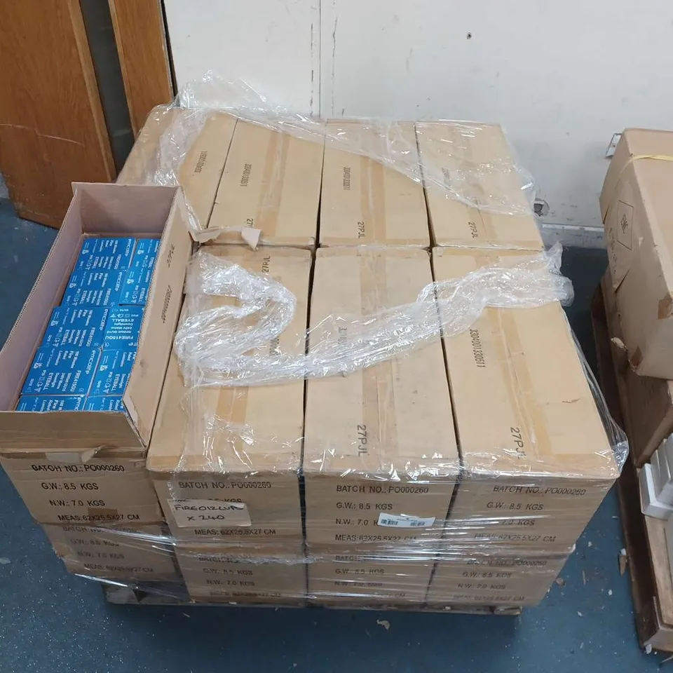 PALLET CONTAINING APPROXIMATELY 320 MCOLITE FIRE415GU 100 MINUTES FIRE RATED GU10 240V MAINS EYEBALL DOWNLIGHT MAX 50W	