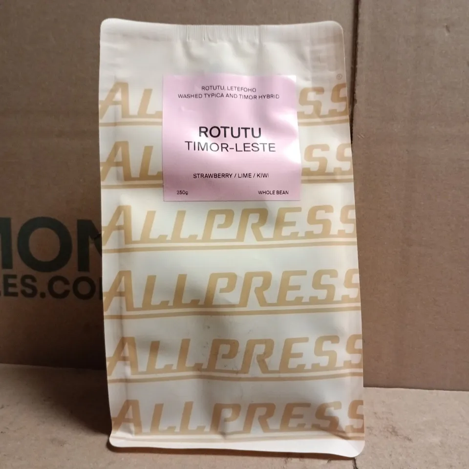 ROTUTU TIMOR-LESTE SPECIALITY WHOLE BEAN COFFEE - STRAWBERRY, LIME, KIWI (250G)