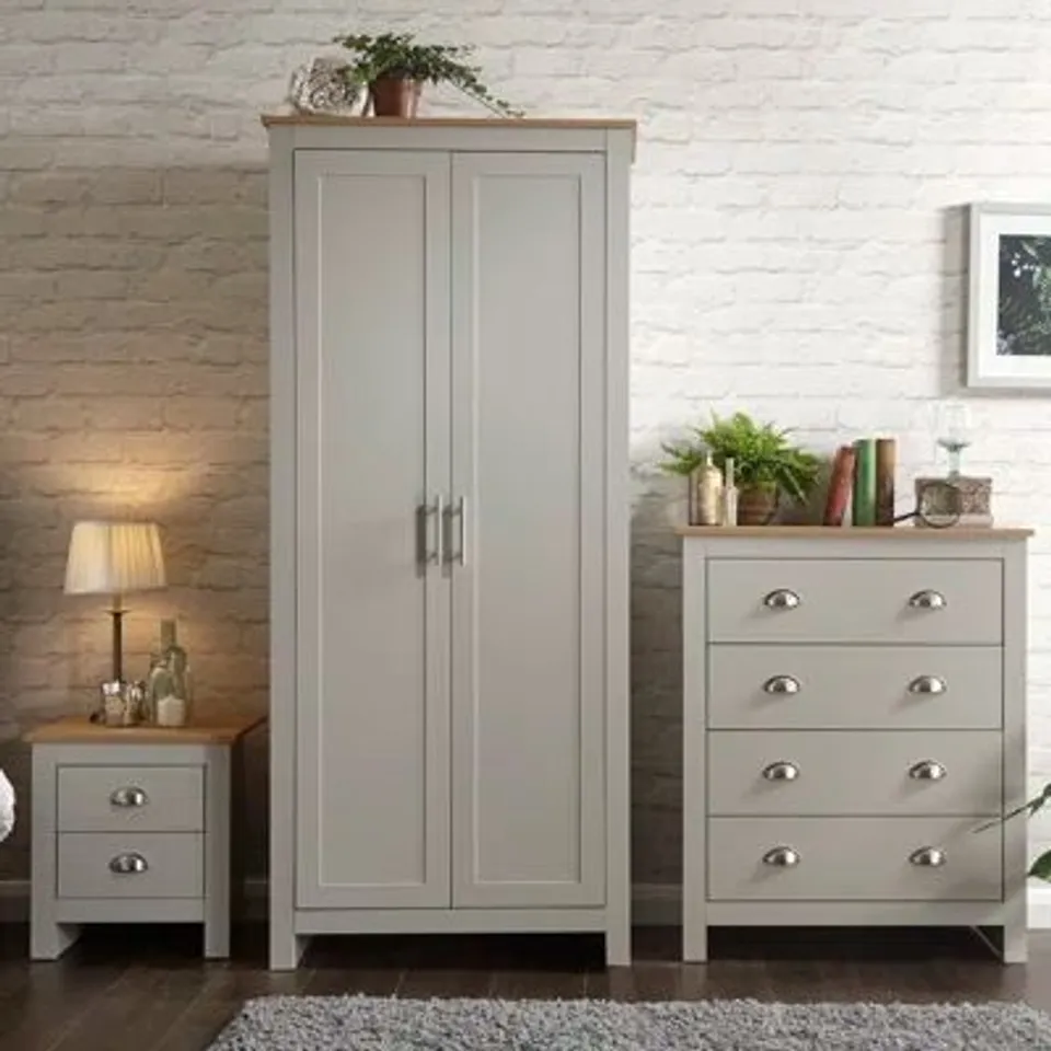 BOXED KENNETH 3 PIECE BEDROOM SET (4 BOXES)
