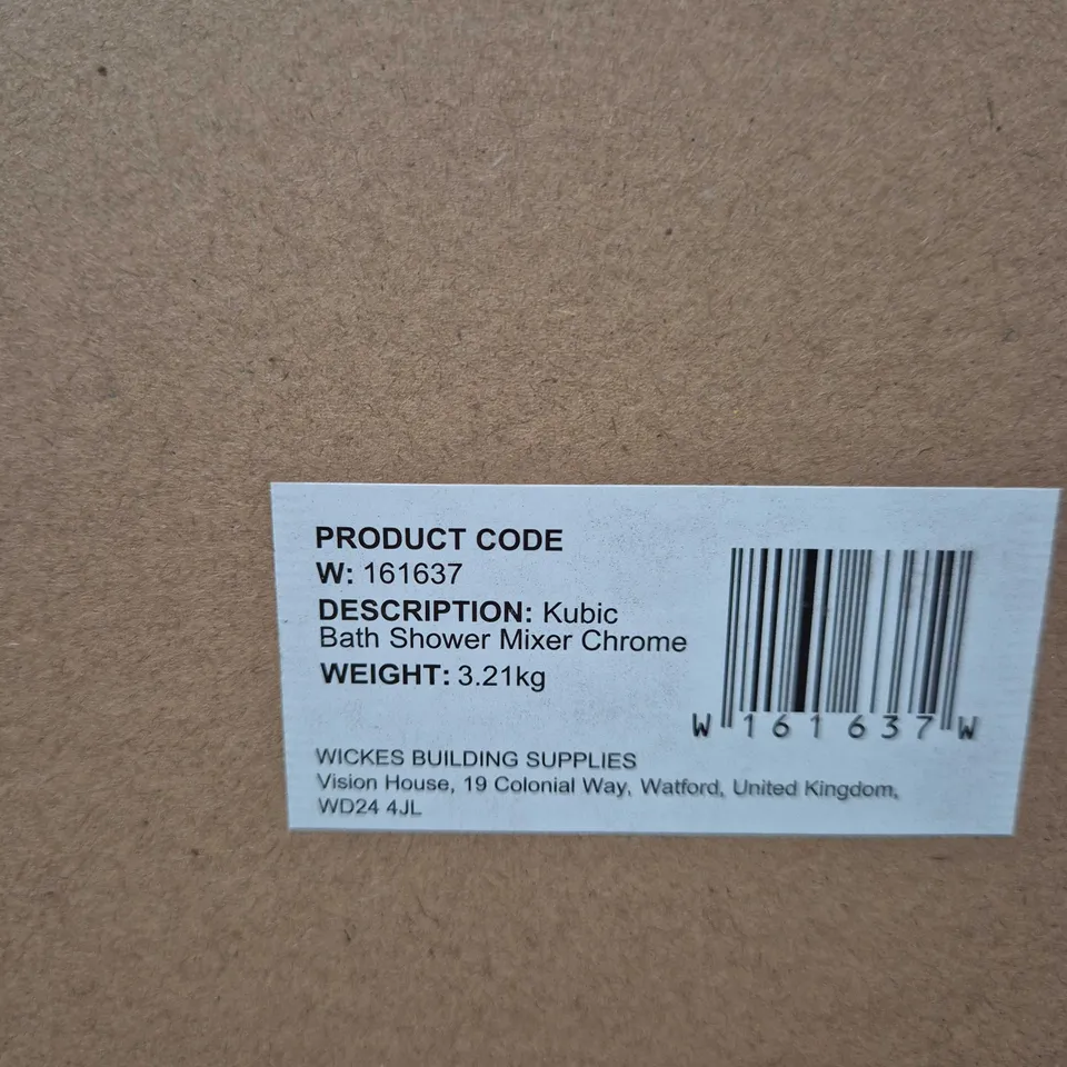 KUBIC BATH SHOWER MIXER CHROME 