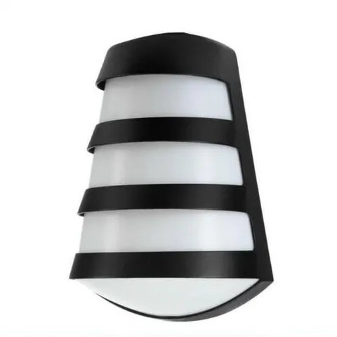 BOXED AURAGLOW OUTDOOR WALL LIGHT 1 LIGHT SCONCE BLACK