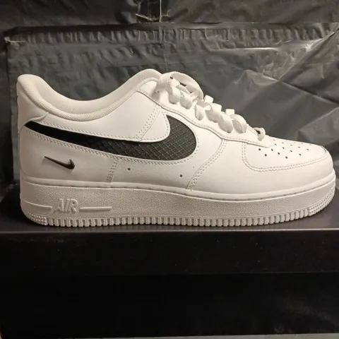 BOXED PAIR OF NIKE AIR FORCE 1 '07 LV8 WHITE/BLACK, UK 9 