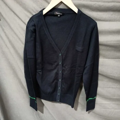 IN CORPORATEWEAR NAVY V-NECK CARDIGAN, MEN'S SIZE M