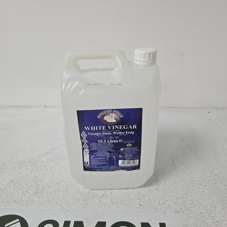 GOLDEN SWAN WHITE VINEGAR, 5 LITRES