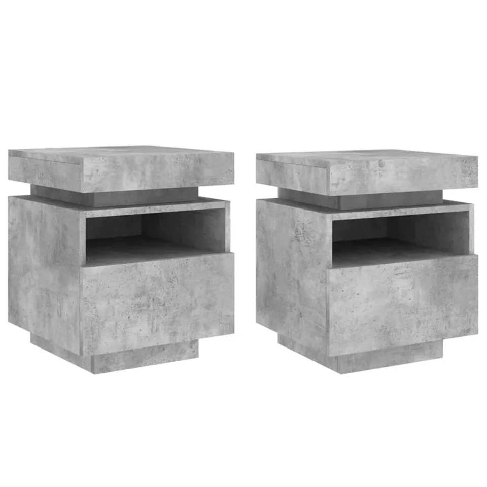 BOXED BRANDACE ENGINEERED WOOD BEDSIDE TABLE (SET OF 2)
