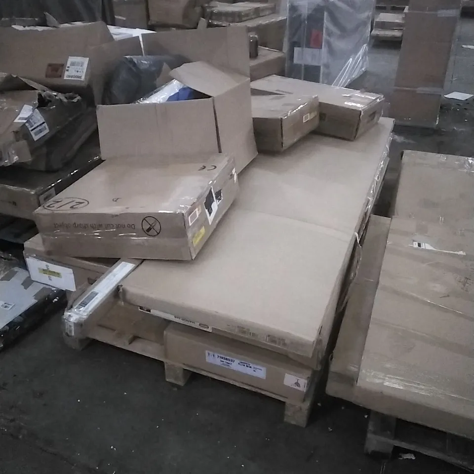 PALLET OF ASSORTED, INCOMPLETE FURNITURE PARTS AND PIECES