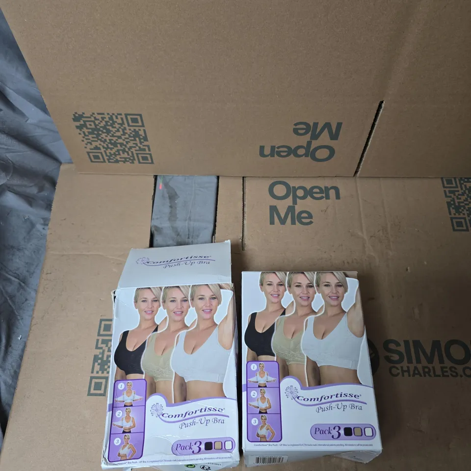 COMFORTISSE PUSH-UP BRA – PACK OF 3, UK 38 (XL)