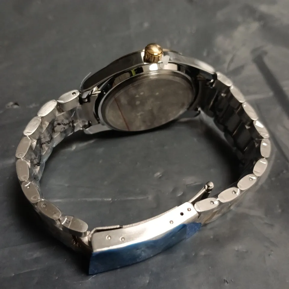 MENS ERNEST FERDINAND WATCH – GLOBAL DIAL – STAINLESS STEEL STRAP