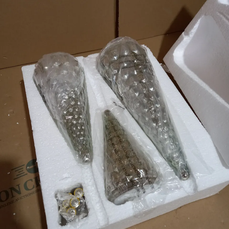 ALISON CORK SET OF MERCURY GLASS TREES