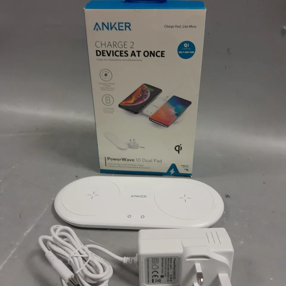 BOXED ANKER CHARGE 2 POWERWAVE DUAL PAD 