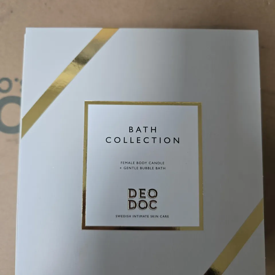 DEODOC BATH COLLECTION – FEMALE BODY CANDLE + GENTLE BUBBLE BATH