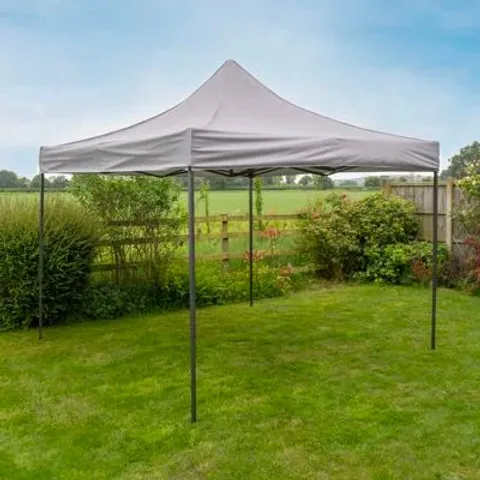 BOXED CAMRIN 3M X 3M STEEL GAZEBO - LIGHT GREY (1 BOX)