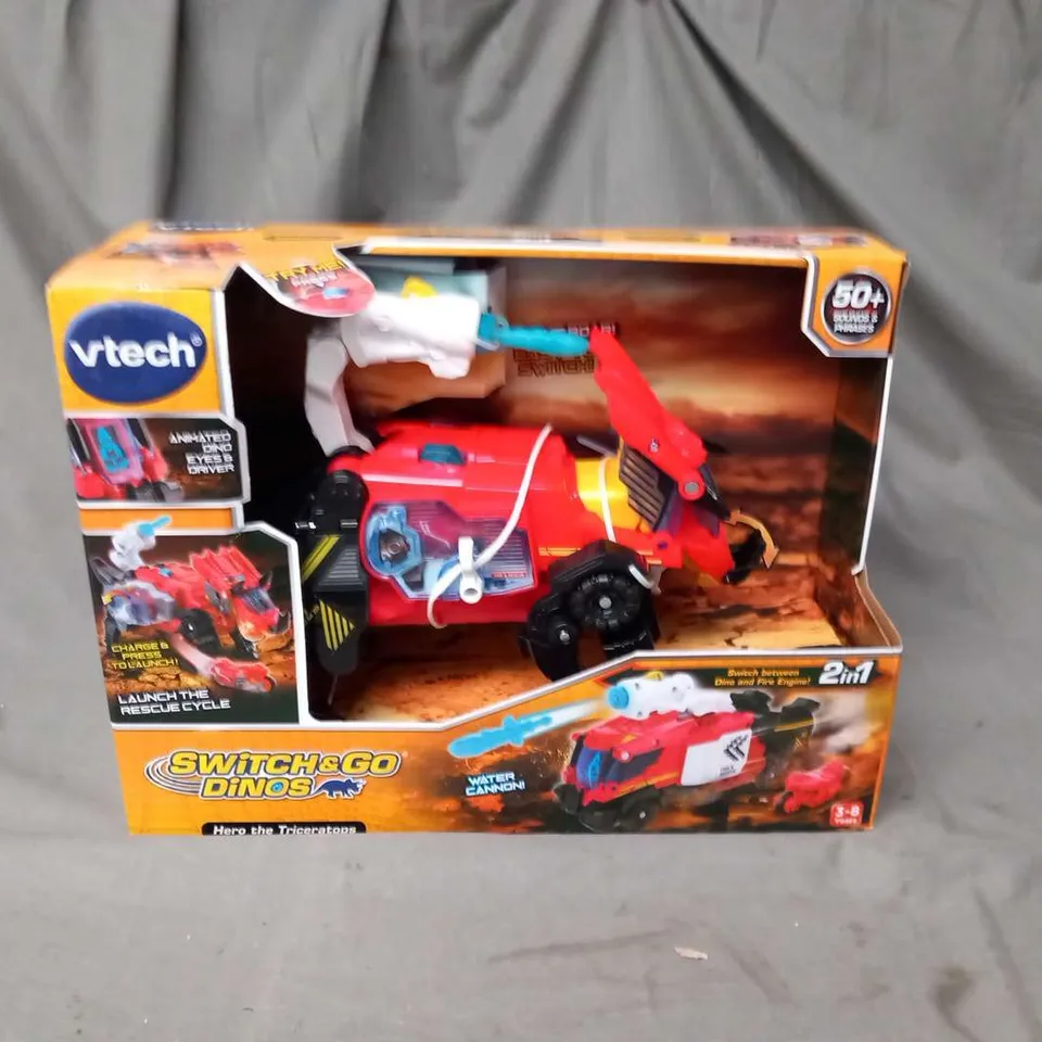 BOXED VTECH SWITCH AND GO DINOS HERO THE TRICERATOPS