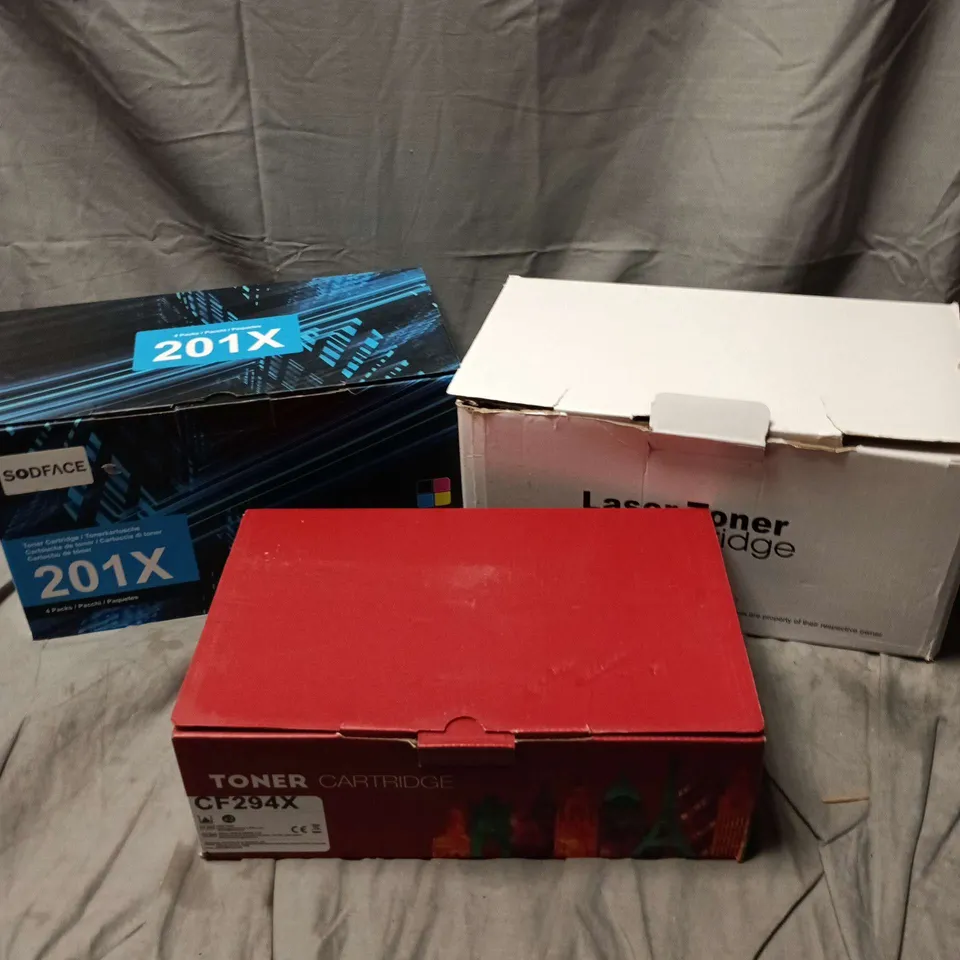 BOX OF APPROXIMATELY 12 ASSORTED TONER PRODUCTS