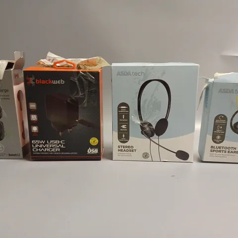 APPROXIMATELY 20 ASSORTED ELECTRICAL ITEMS TO INCLUDE FIRE STICKS , MIXX 0X1 HEADPHONES, CHARGERS, ETC