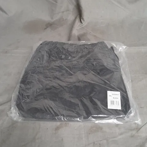 BAGGED BIGDUDE ELASTICATED WAIST TROUSERS IN BLACK SIZE 2XL