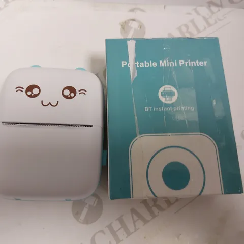 BT INSTANT PRINTING PORTABLE MINI PRINTER - BLUE/WHITE