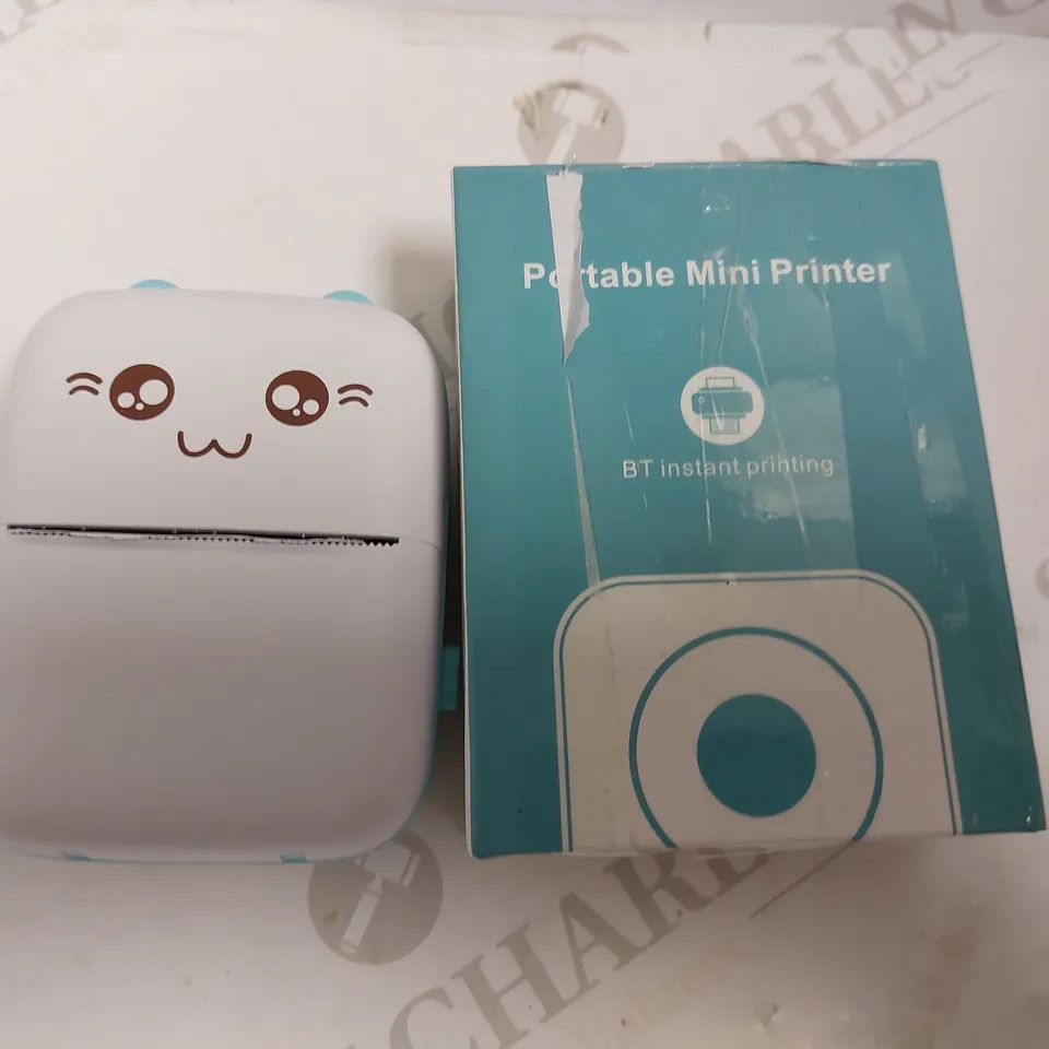 BT INSTANT PRINTING PORTABLE MINI PRINTER - BLUE/WHITE