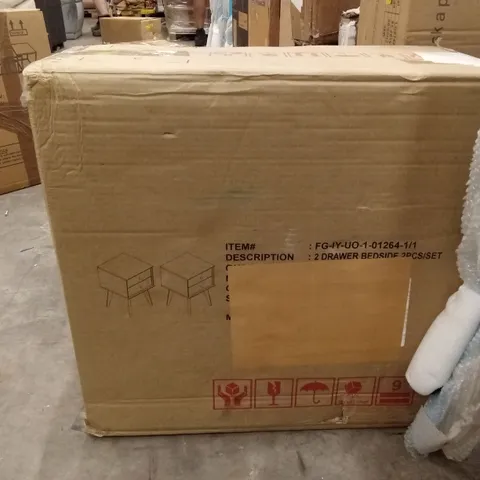 BOXED BEDSIDE TABLES (SET OF 2) (1 BOX)
