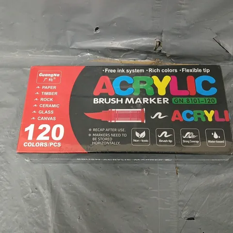 SEALED 120 ACRYLIC BRUSH MARKER 