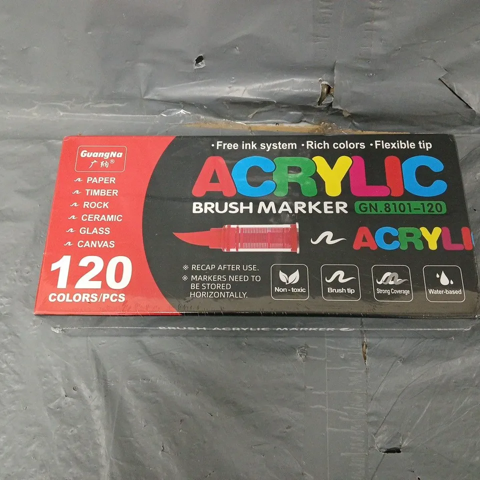 SEALED 120 ACRYLIC BRUSH MARKER 