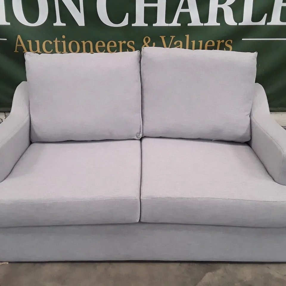 QUALITY DESIGNER ATWORTH 2 SEATER SOFA - LIGHT GREY FABRIC