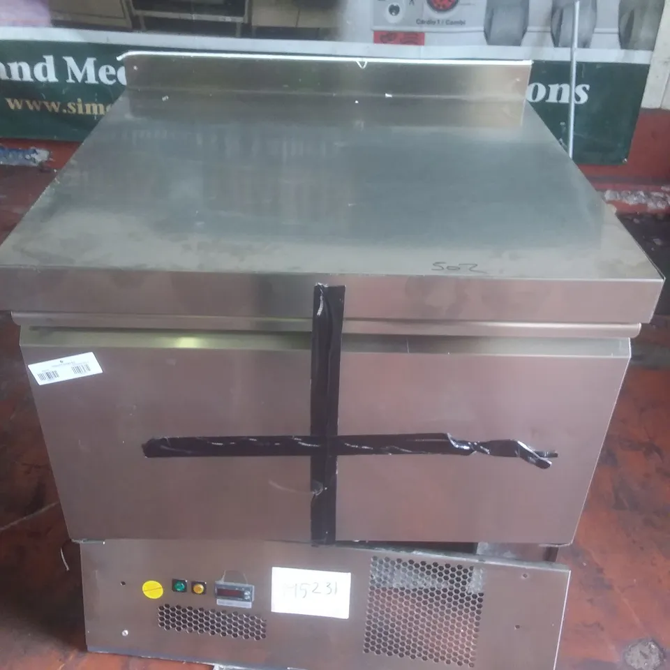 PREP TABLE WITH UNDERCOUNTER FRIDGES 