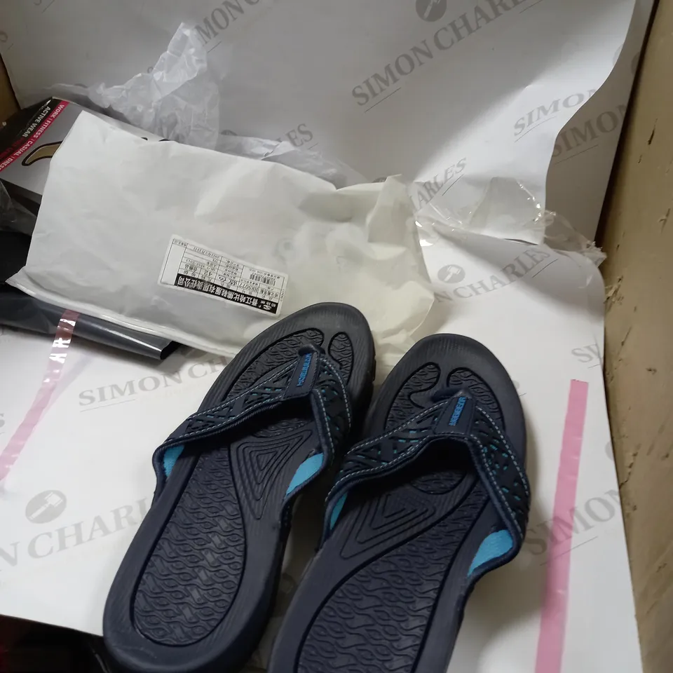 HOBIBEAR MENS SANDAL FLIP FLOPS- BLUE 