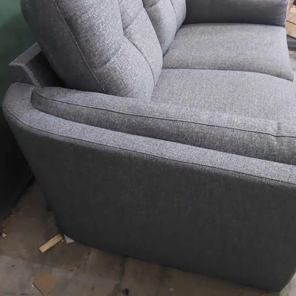 DESIGNER TWO SEATER SOFA GREY FABRIC 