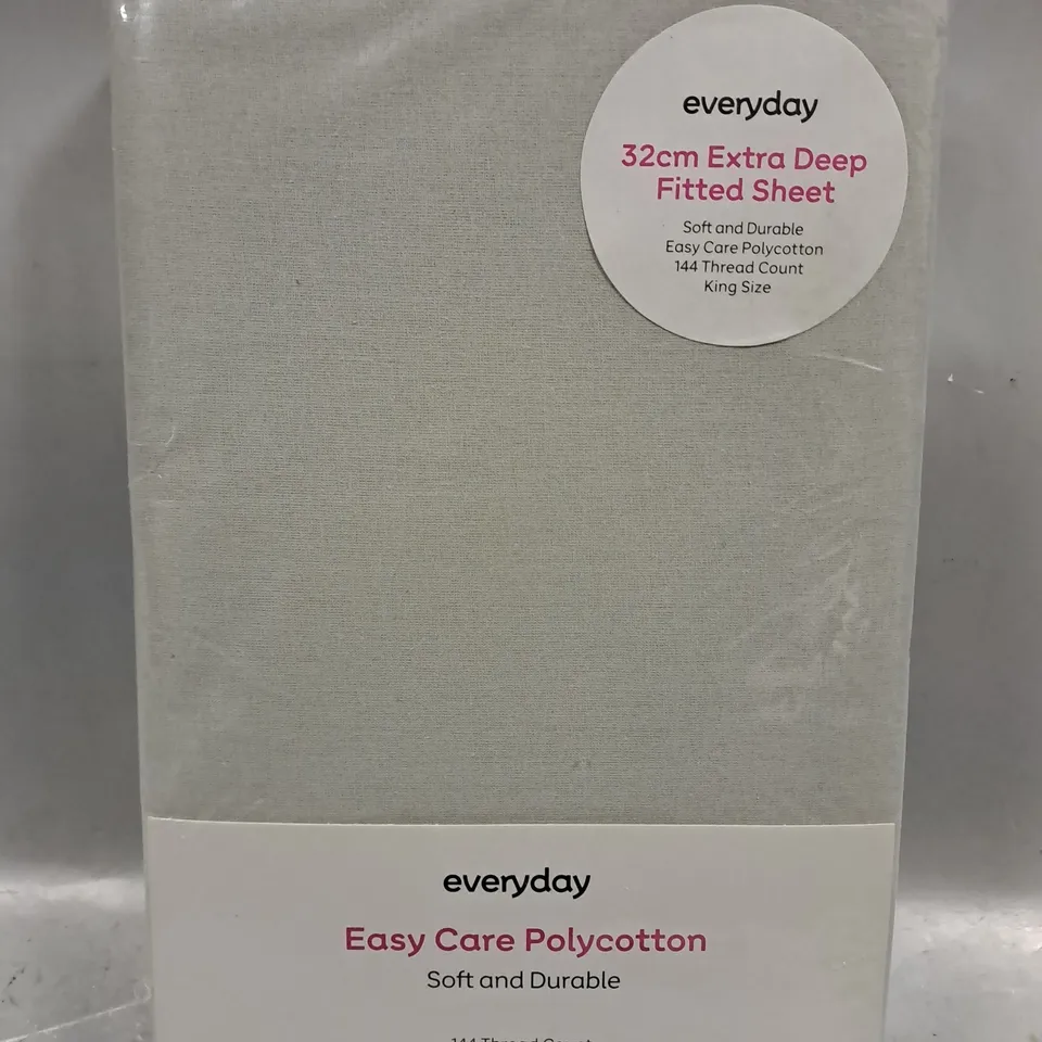 EVERYDAY 32cm ECTRA DEEP FITTED SHEET IN GREY