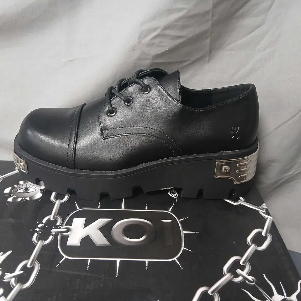 KOI DREADFORGE HEAVY METAL SHOES – BLACK, UK 6