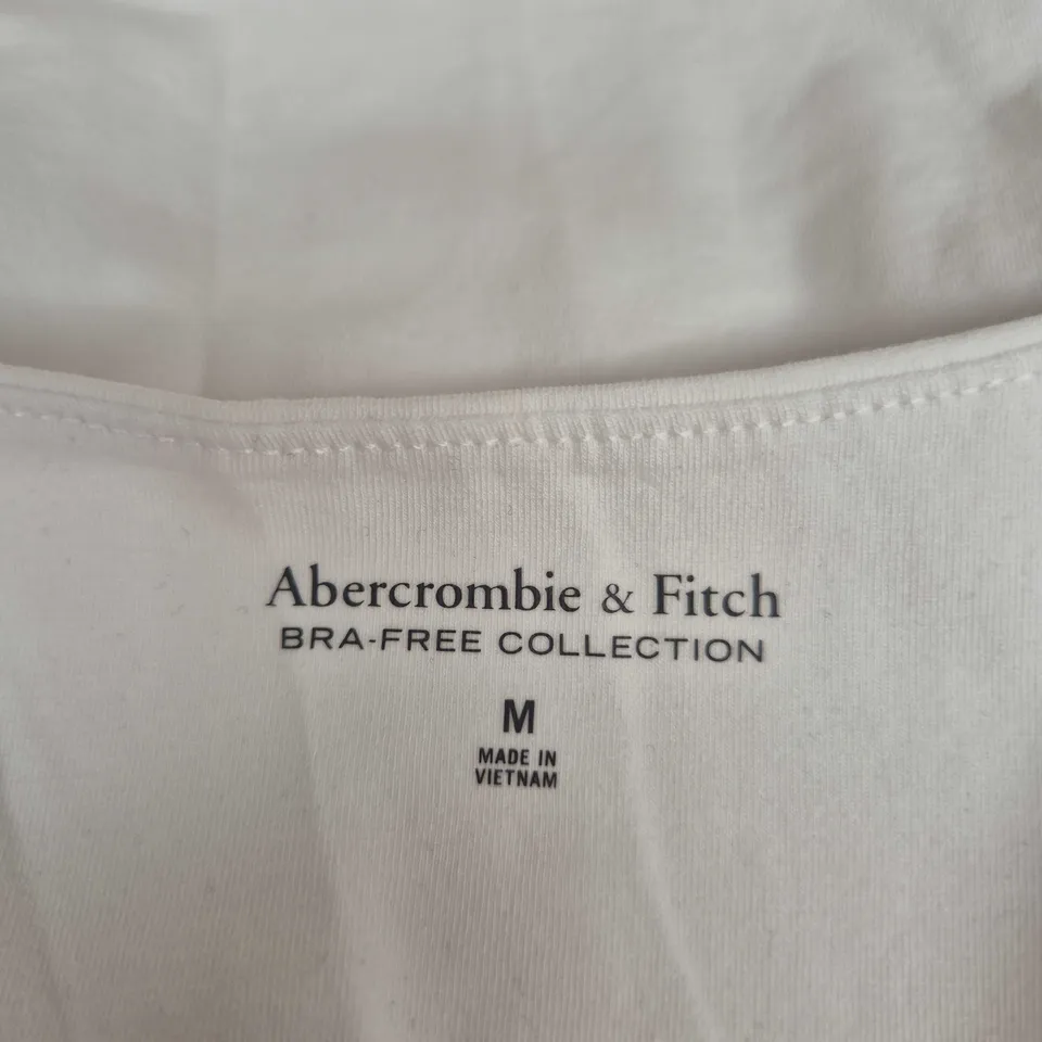 ABERCROMBIE & FITCH BRA-FREE COLLECTION WHITE TANK TOP – WOMEN'S M