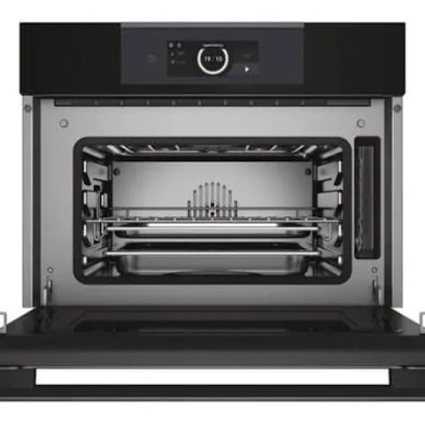 BOXED HAIER SERIES 6 HWO45NM6OXB1 34L A++ COMPACT STEAM BLACK BUILT IN OVEN