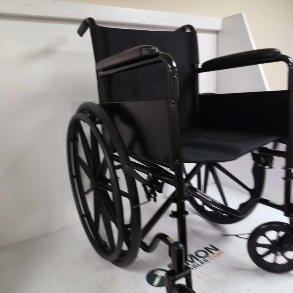 MANUAL WHEELCHAIR, BLACK, FOLDABLE