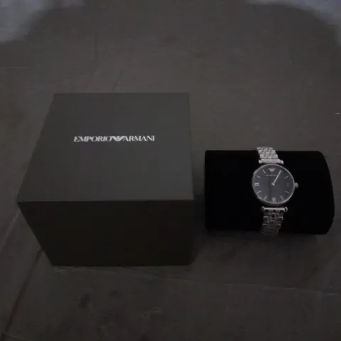 EMPORIO ARMANI WOMENS TWO HAND STAINLESS WATCH