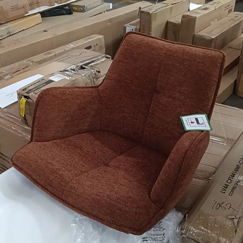 BOXED DINING CHAIRS (SET OF 2) - ORANGE/BLACK LEGS (1 BOX)