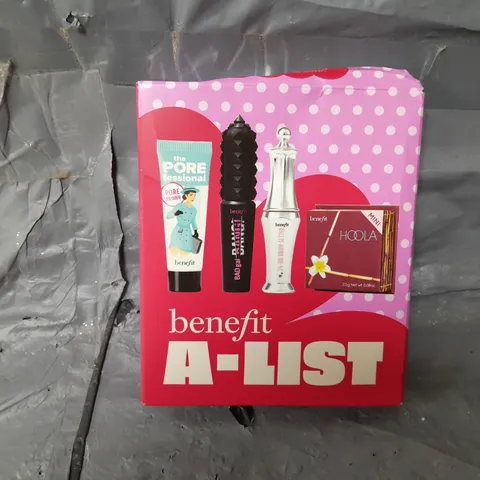 BOXED BENEFIT A-LIST BADGAL BANG MASCARA, HOOLA BRONZER, POREFESSIONAL PRIMER & 24HR BROW SETTER GIFT SET