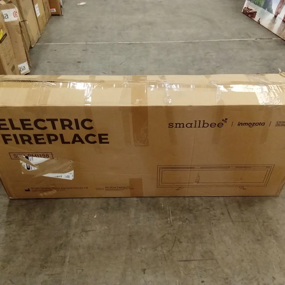 BOXED KETILFRITH ELECTRIC FIREPLACE WITH REMOTE INCLUDED, 12 FLAME COLOURS - BLACK (1 BOX)