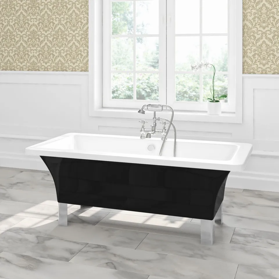ATHENA BLACK 1600 FREESTANDING BATH