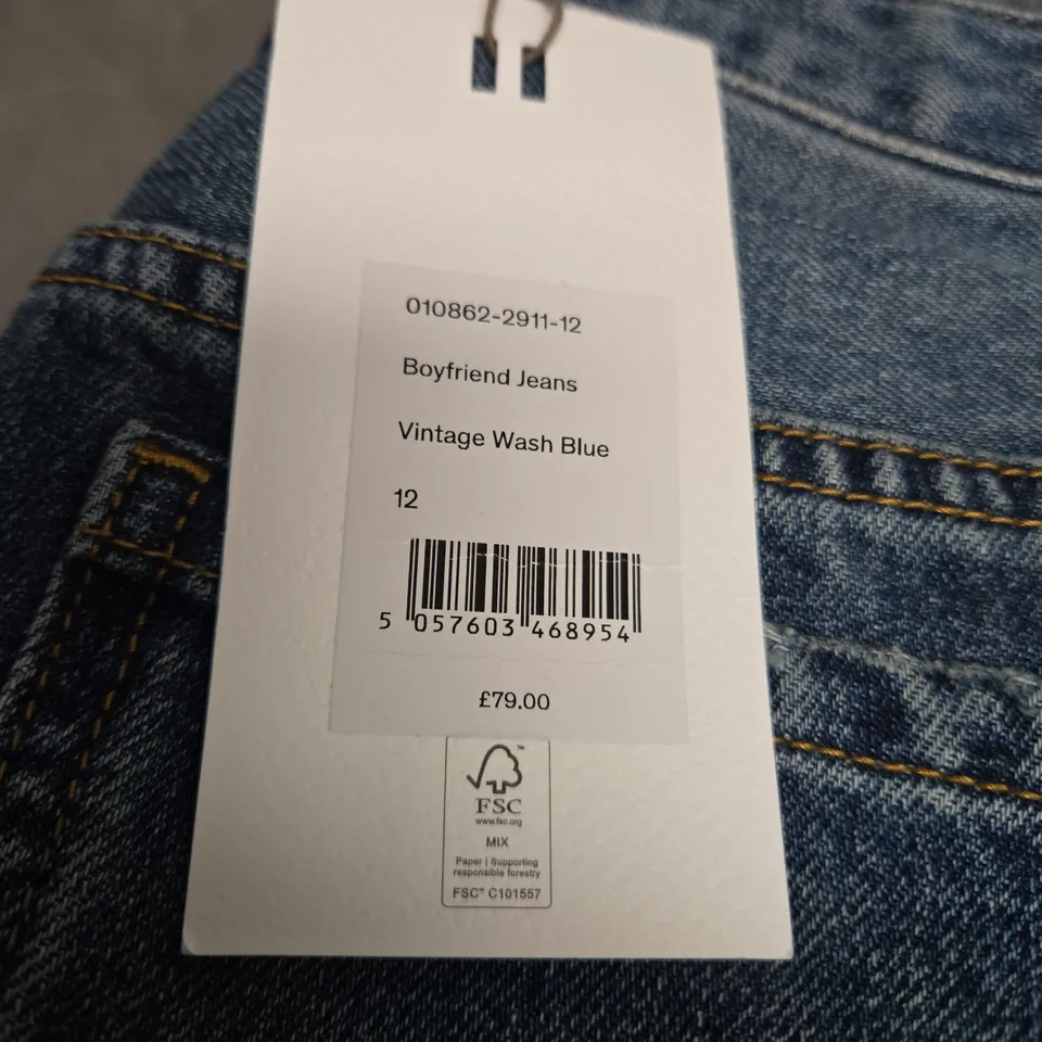 HUSH BOYFRIEND JEANS - SIZE 12