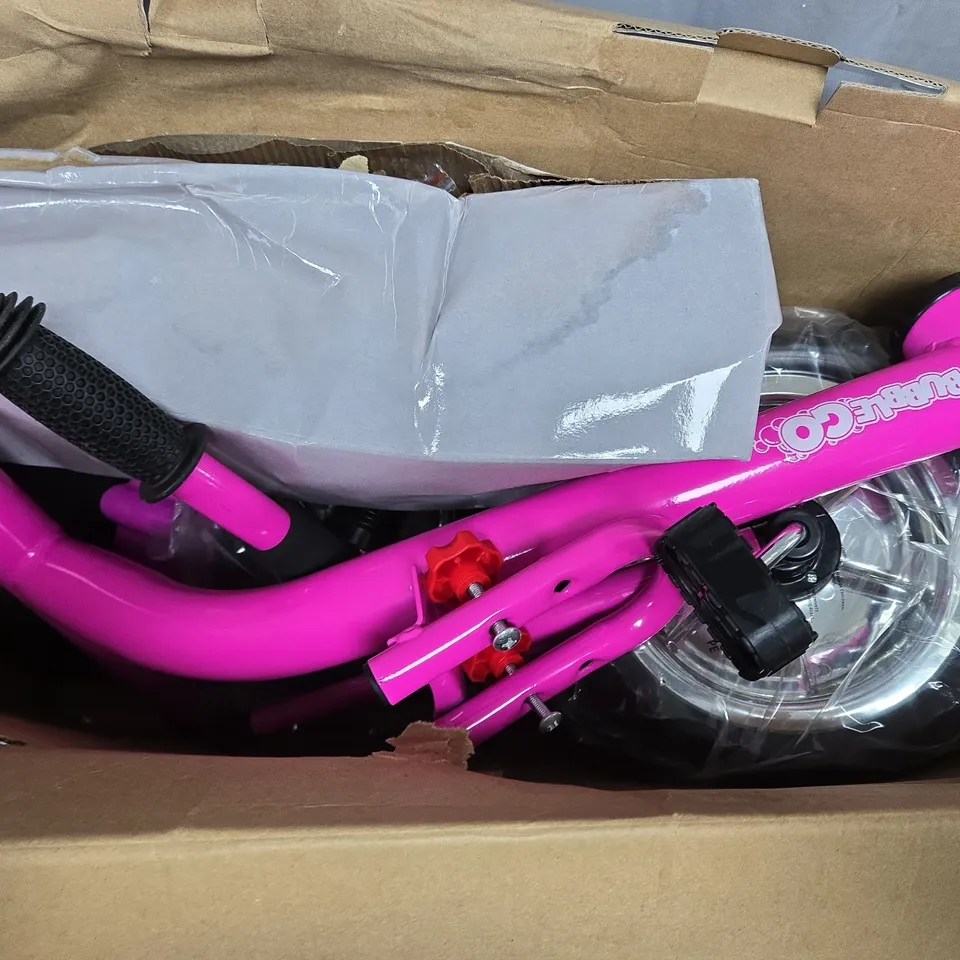 BOXED XOOTZ BUBBLE GO TRIKE - PINK KIDS TRICYCLE 