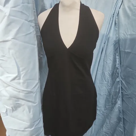 WHITE FOX SPENDING MONEY HALTER MINI DRESS β BLACK β SIZE XL