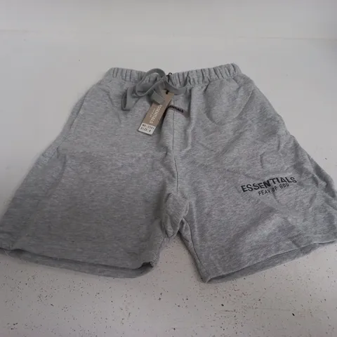 FEAR OF GOD ESSENTIALS GREY SWEAT SHORTS – UK SIZE S