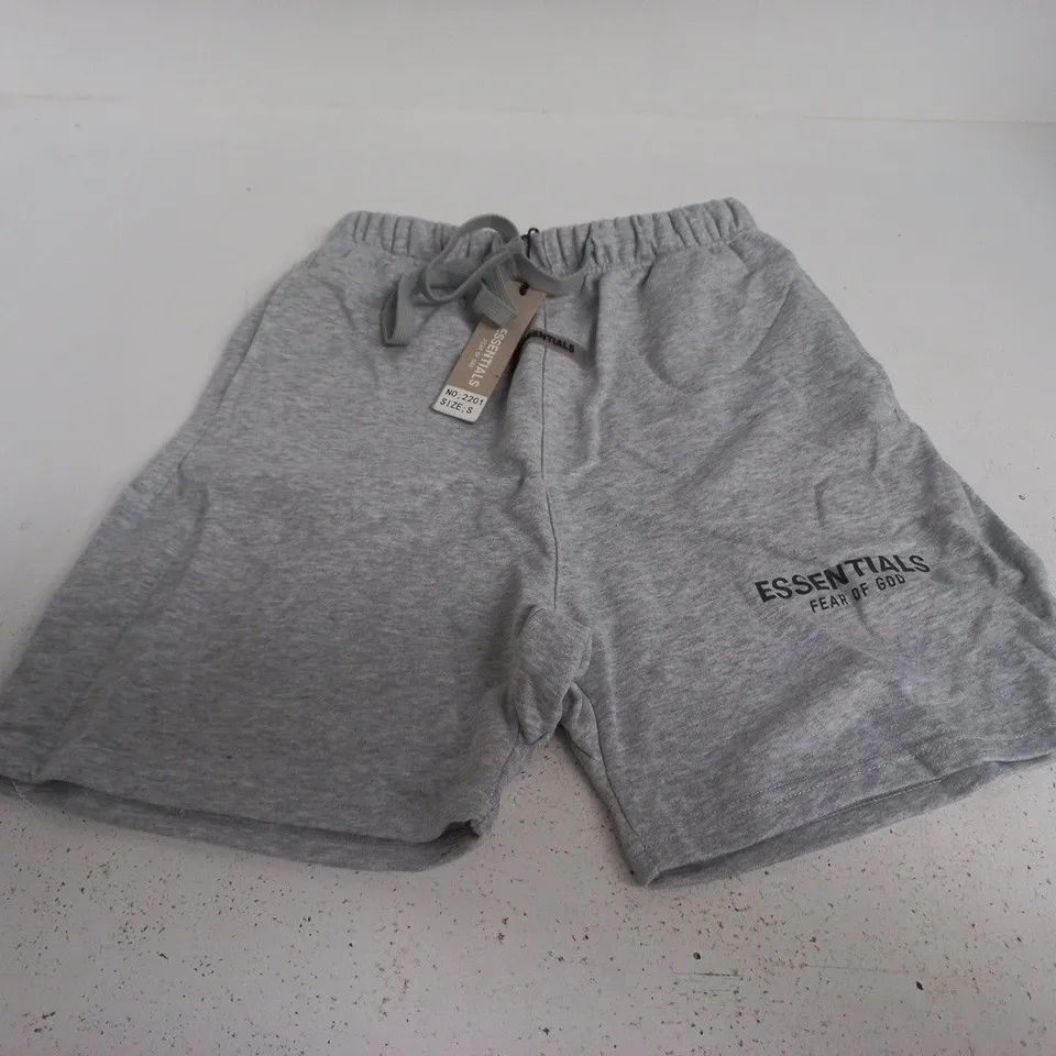 FEAR OF GOD ESSENTIALS GREY SWEAT SHORTS – UK SIZE S