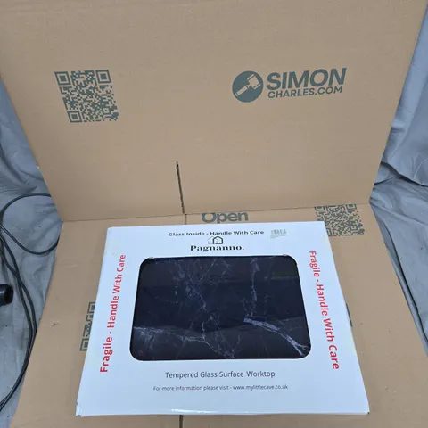 TEMPERED GLASS CHOPPING BOARD – DESIGN 8 (BLACK), 40X50CM