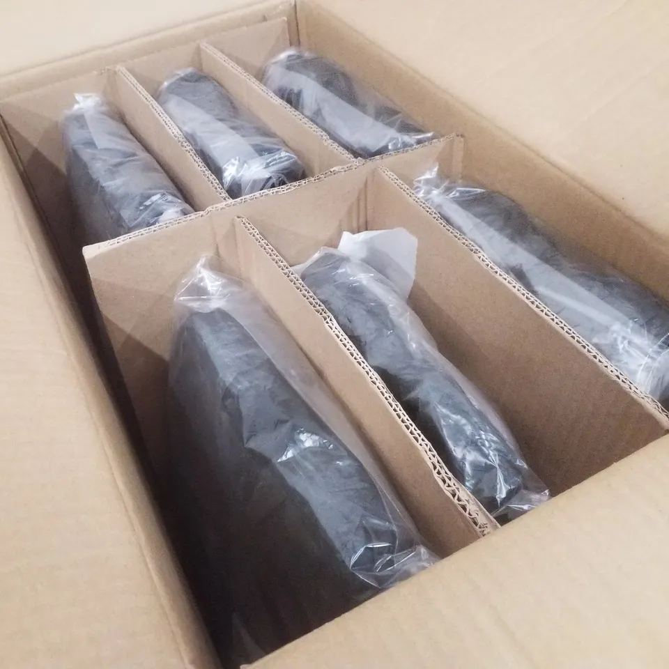 BOX CONTAINING APPROXIMATELY 6 PAIRS OF BRAND NEW SIMPLY BE BLACK PHOEBE EX WIDE SANDALS - SIZE 7