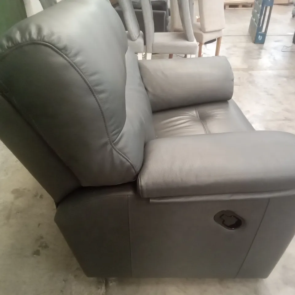 DESIGNER G PLAN MADE STRATFORD MANUAL RECLINER CHAIR - CAMBRIDGE PETROL BLUE LEATHER 