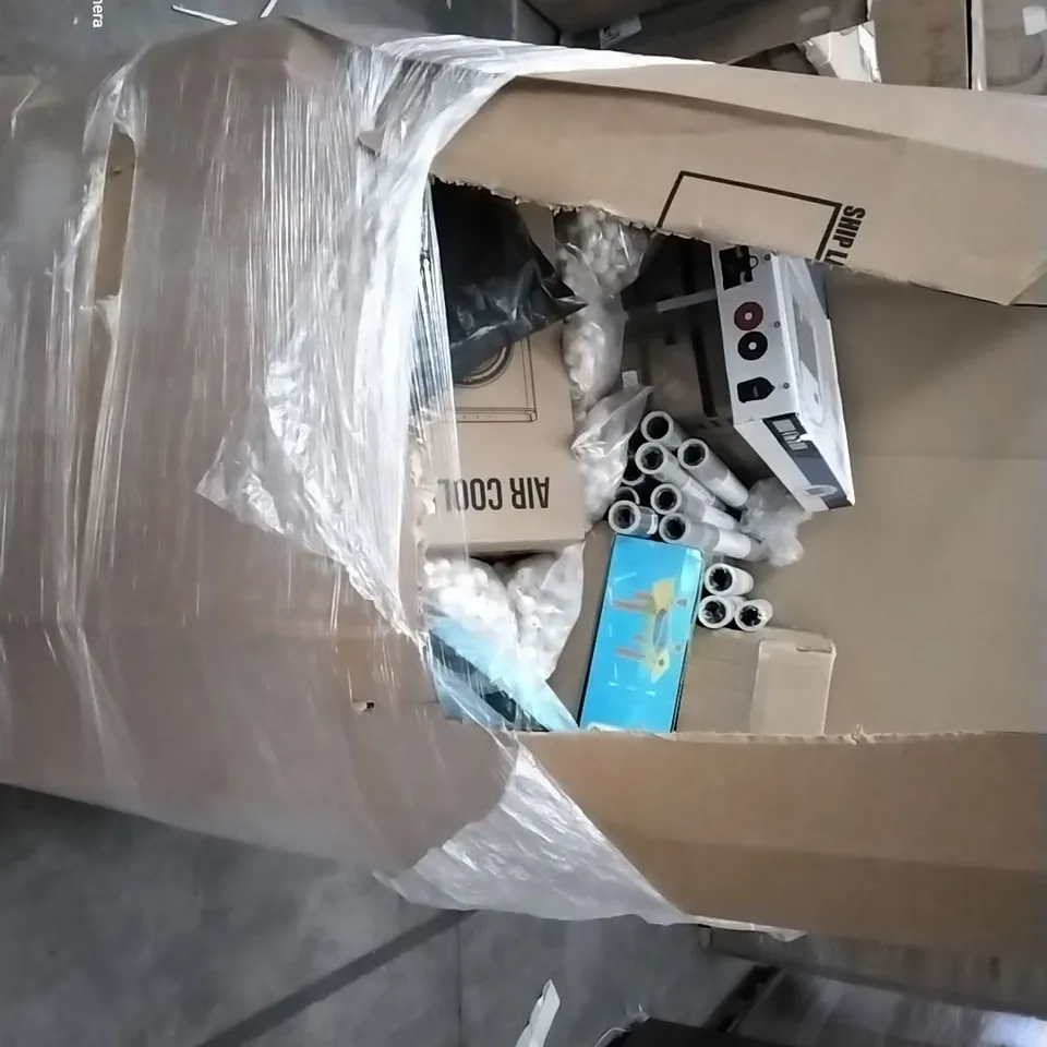 PALLET OF ASSORTED HOUSEHOLD ITEMS TO INCLUDE AIR COOKER, JUMBL 4IN1 AND PLAY TABLE