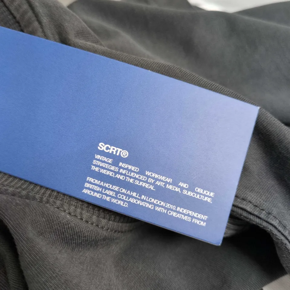 SCRT FADED MEMORY T-SHIRT GARMENT DYED BLACK – SIZE M