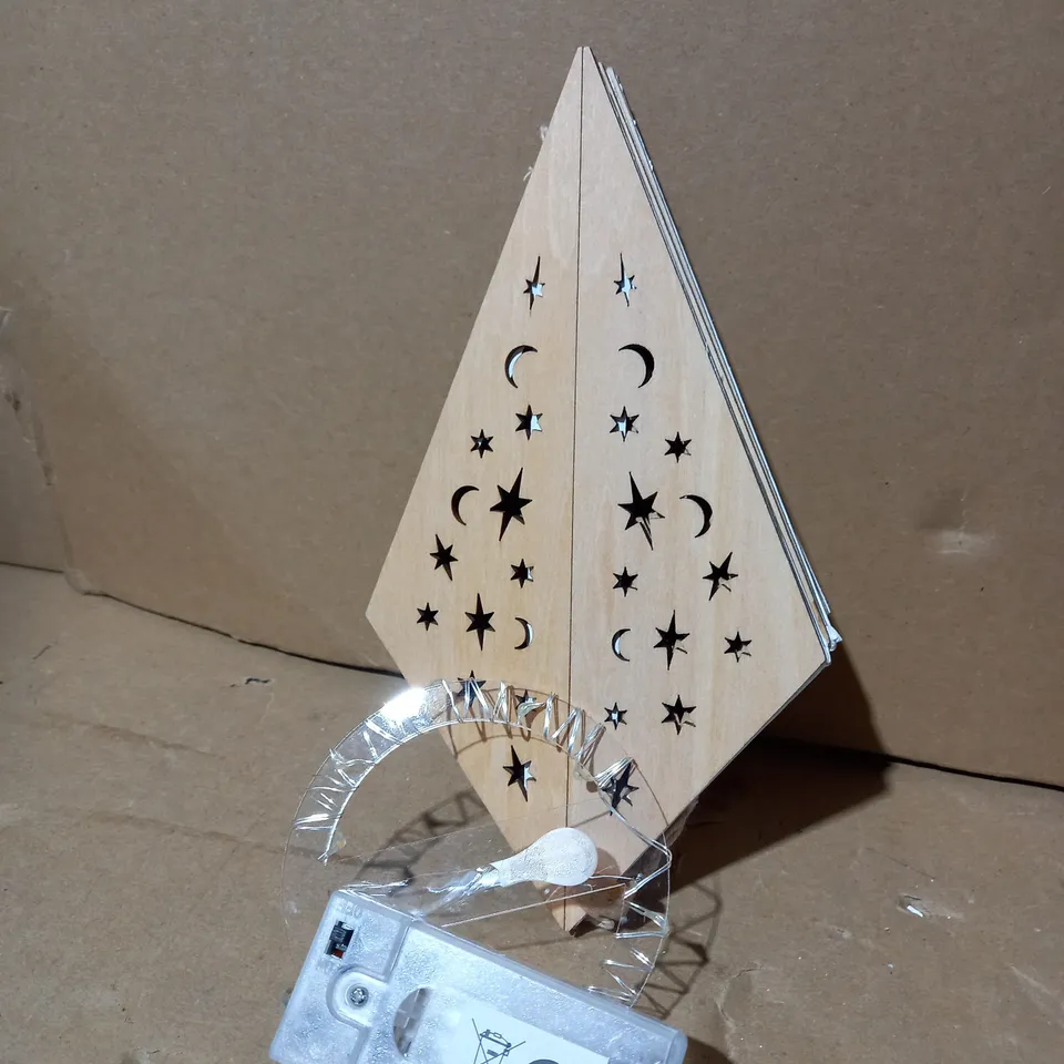 WOODEN STARLIGHT HANGING DECORATION RRP £20